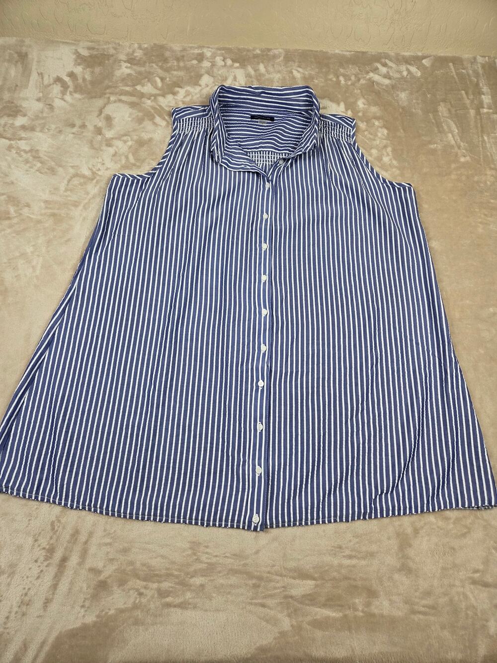 Tommy Hilfiger Striped Seersucker Sleeveless Top